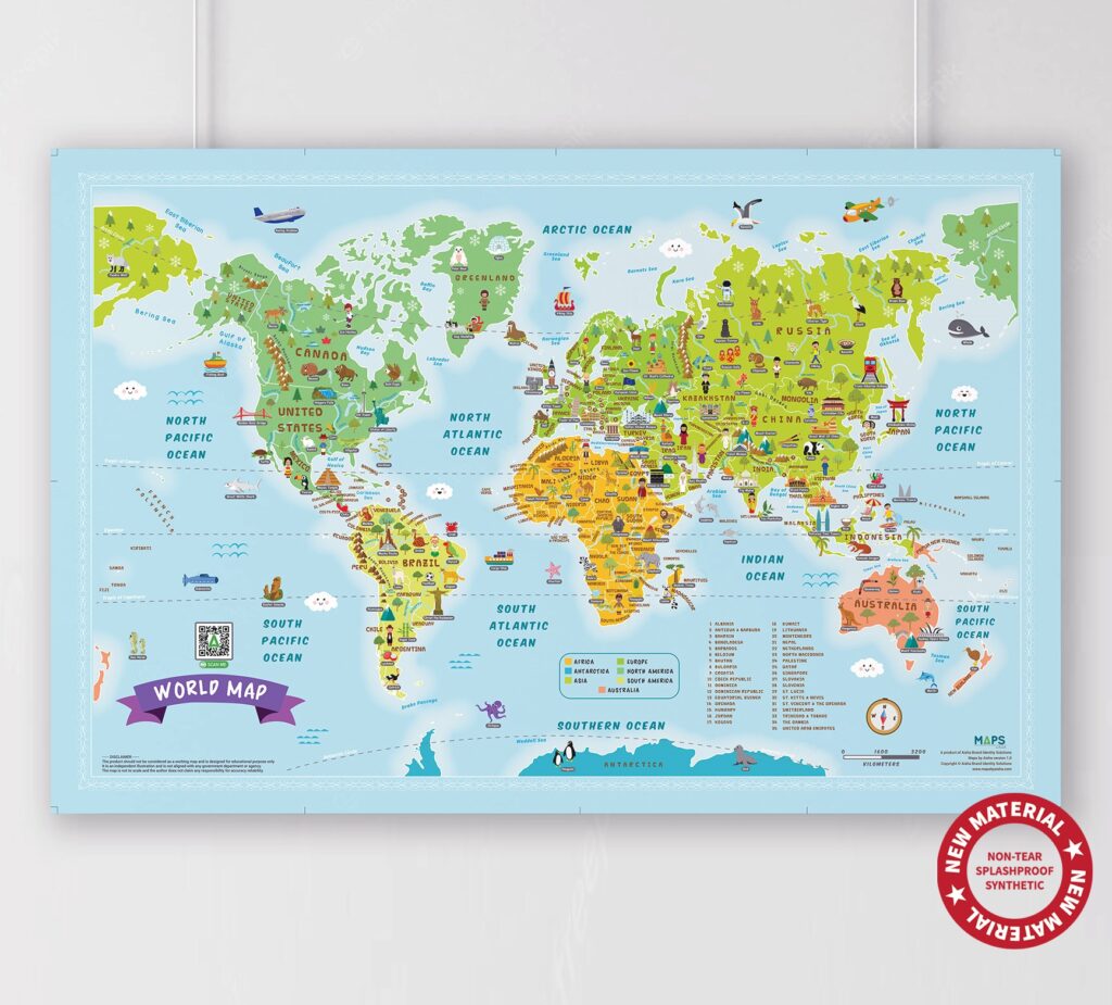 Kids Map of the World